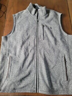Ralph Lauren Polo Men’s Heather Gray Full-Zip Fleece Vest Size 3x
